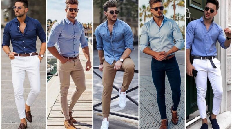 The looks with the classic blue shirt will be a trend again in 2022