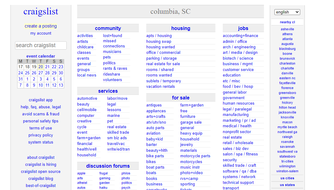Craigslist Columbia Sc - Where To Find The Right Home