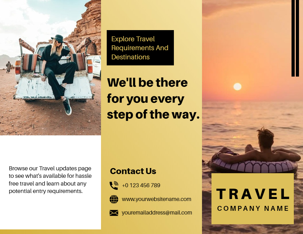 Trifold travel brochure